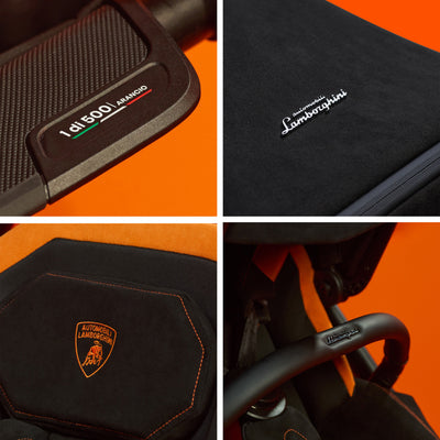 Silver Cross x Automobili Lamborghini Reef AL Arancio Travel System Ultimate 360 Family Car Seat Bundle (12 piece)