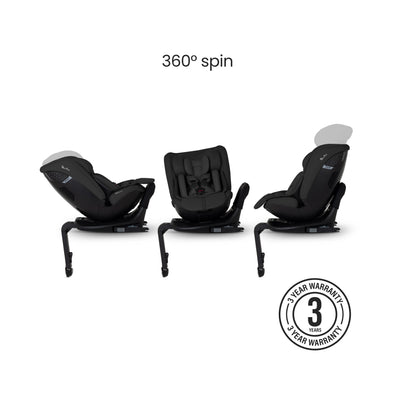Motion 3 All Size 360 Rotating Car Seat Iconic Black