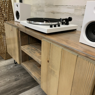 3x2 Solid Wood Vinyl Record Cabinet