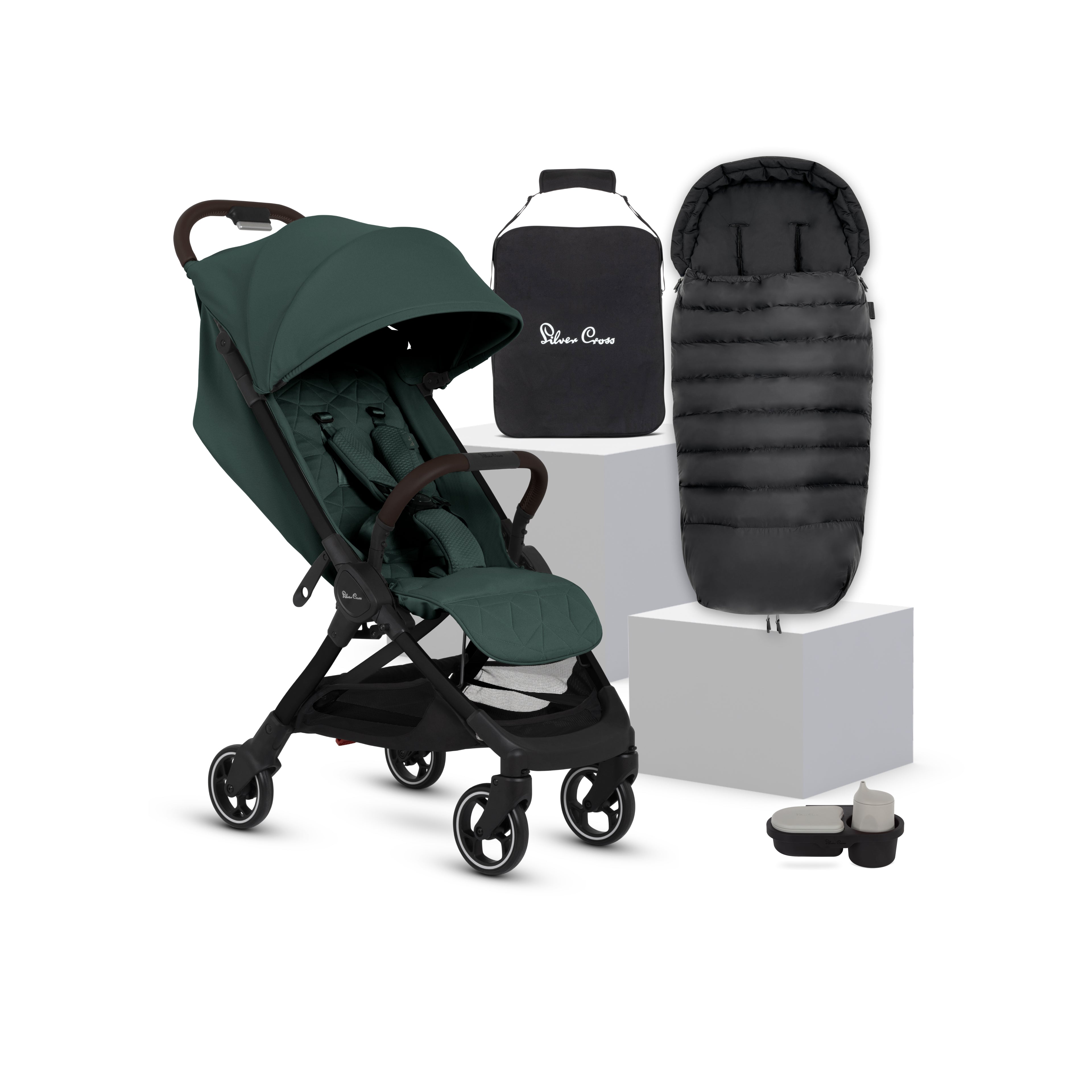 Clic 2 Conifer Stroller & Accessory Bundle (5 Piece)